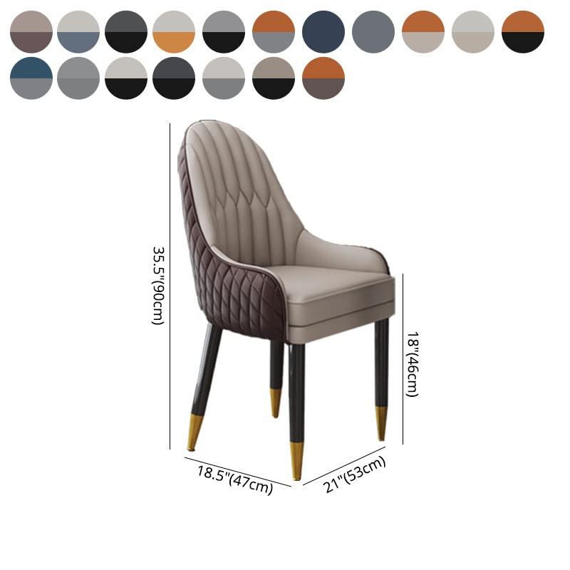 Orange-Black Upholstered Dining Chair L1842
