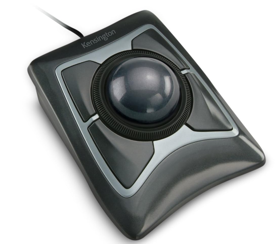 Black Silver Trackball Mouse Q141