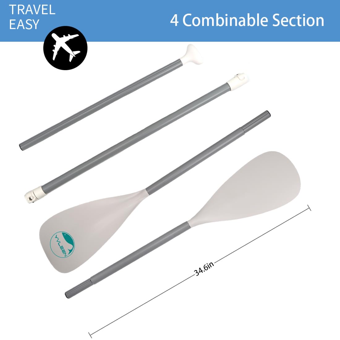 Adjustable Aluminum 4-Piece Floating Paddle V120716