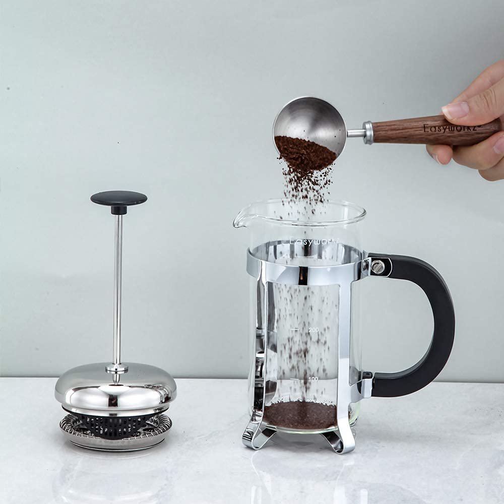 34 oz French Press Coffee Tea Maker with 10g Measuring Spoon Q630752