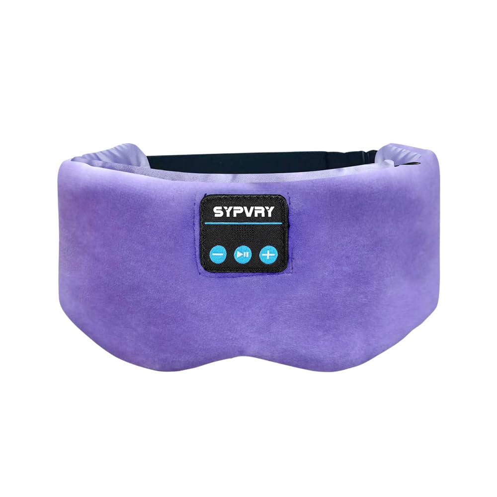 Bluetooth Sleep Mask Wireless Headphones Purple T9553