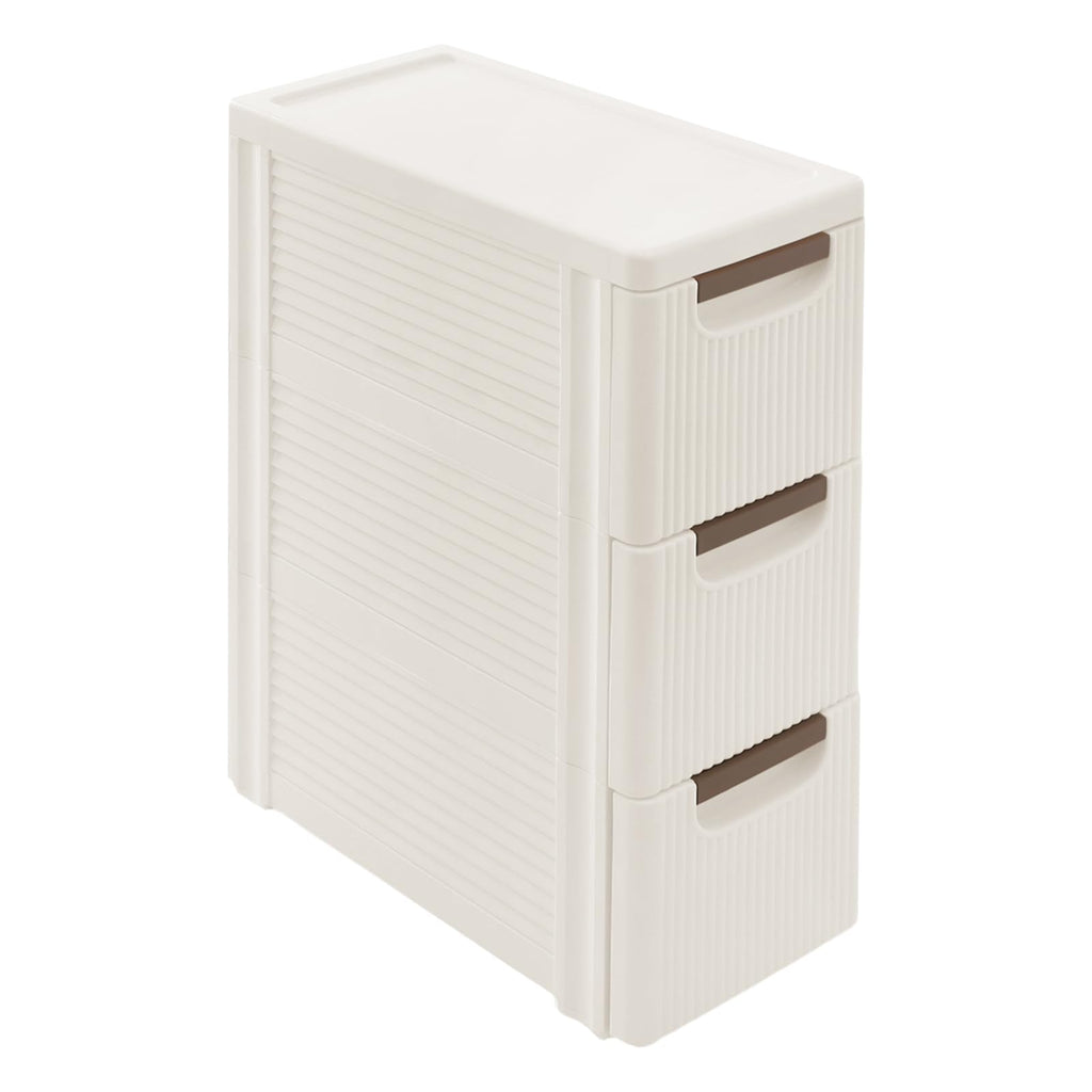Narrow Rolling Storage Cabinet with 3 Drawers M851