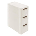 Narrow Rolling Storage Cabinet with 3 Drawers M851