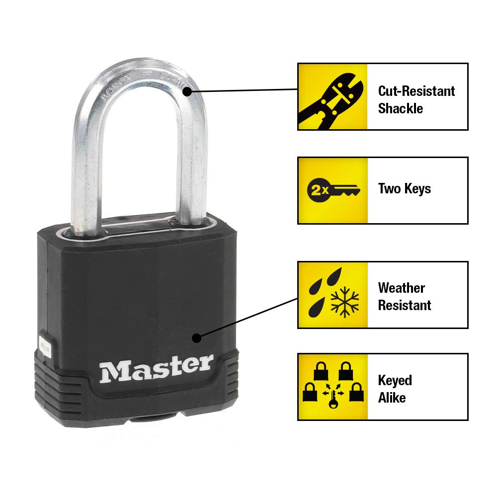 Heavy-Duty Keyed Outdoor Padlock 4-Pack I5457