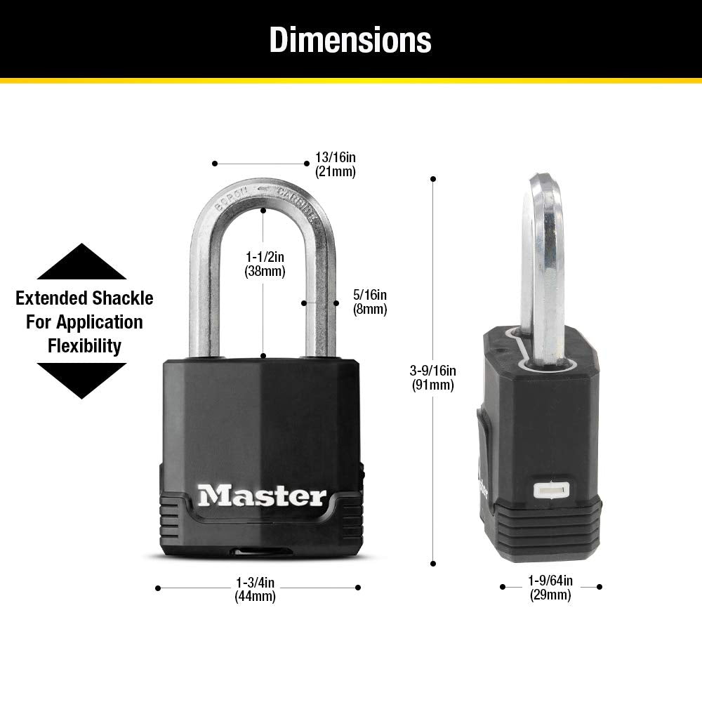 Heavy-Duty Keyed Outdoor Padlock 4-Pack I5457