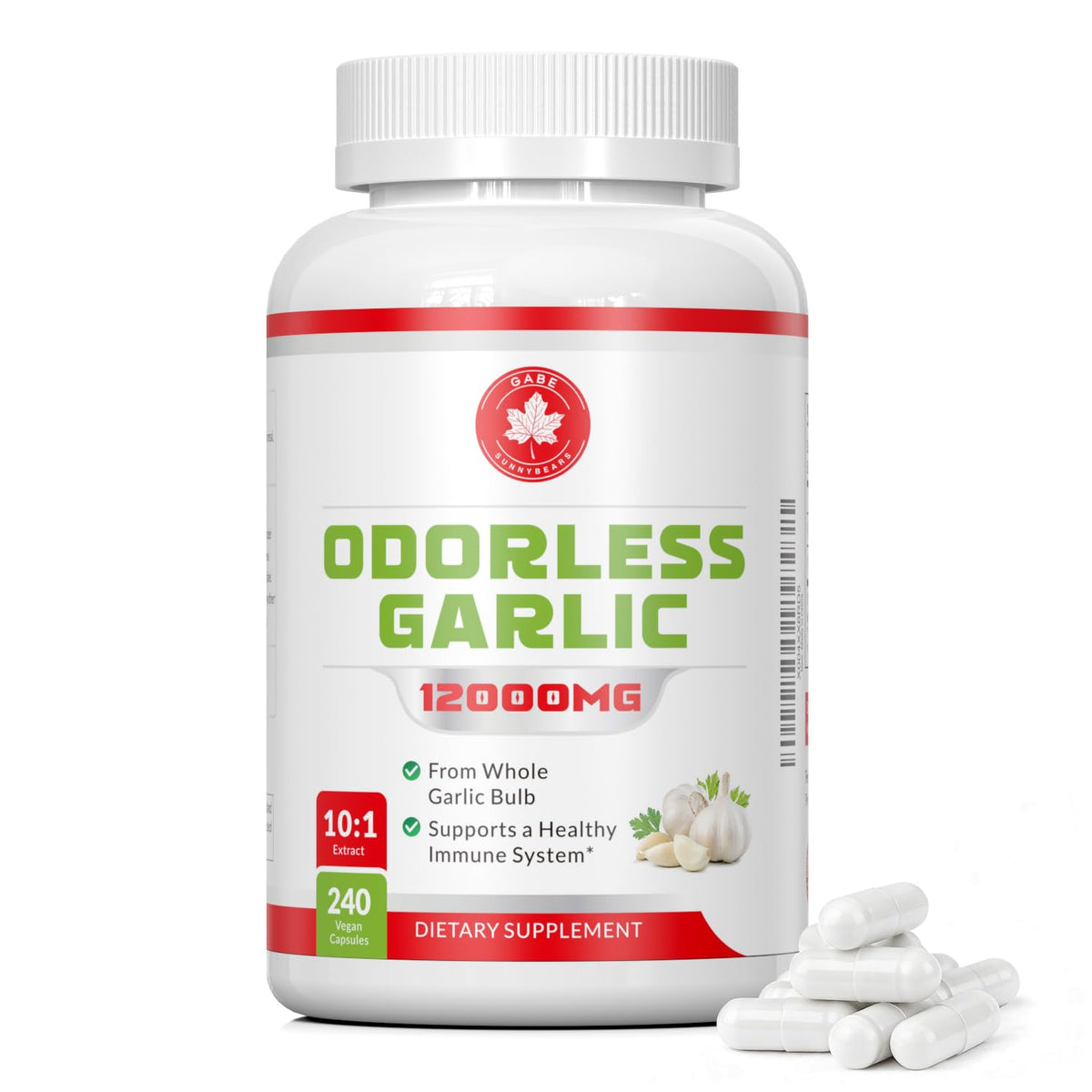 Odorless Aged Garlic Extract 12,000 mg 240 Veg Caps V234