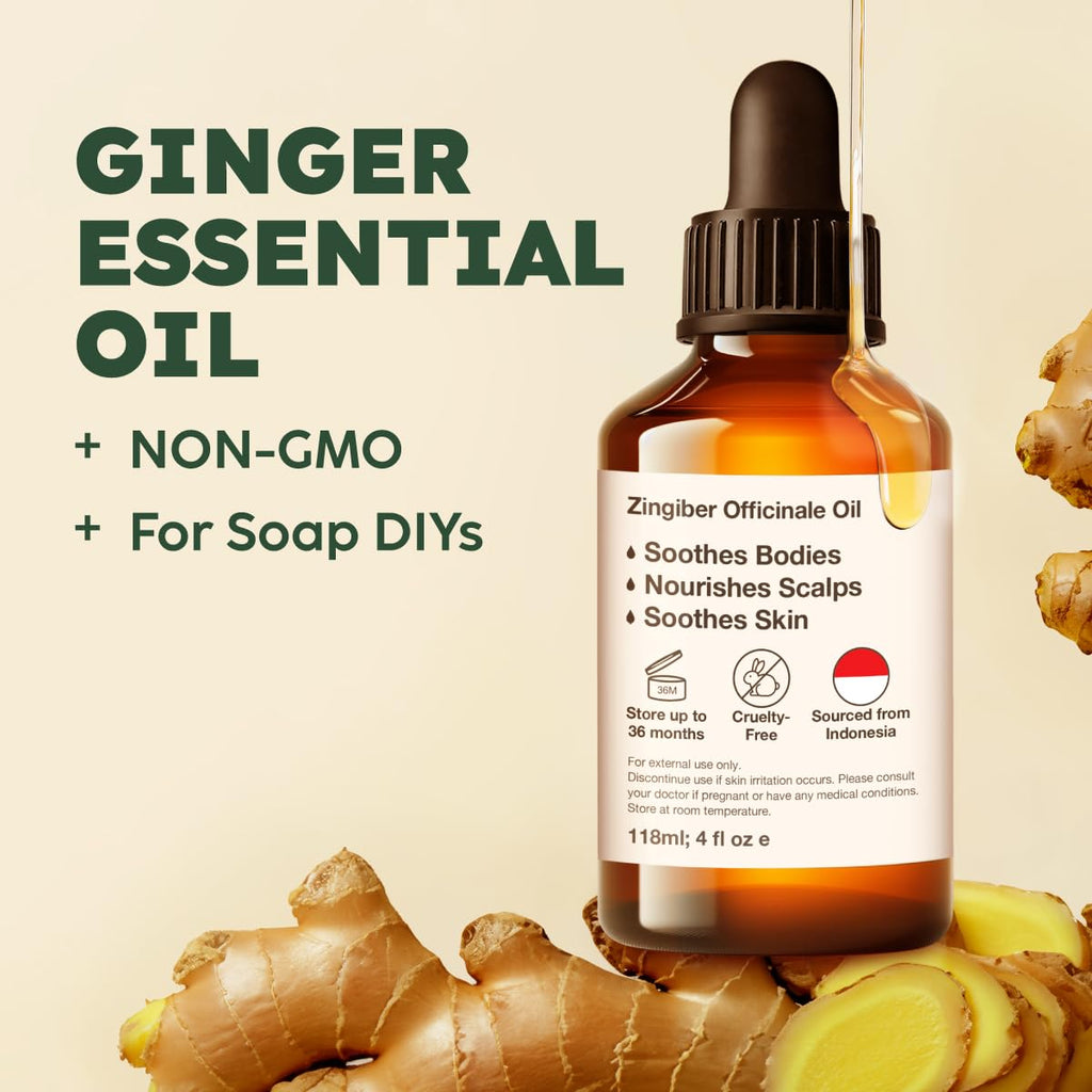 Ginger Hair Oil & Lavender Diffuser Essential Oil Set 2x4 fl oz M28548