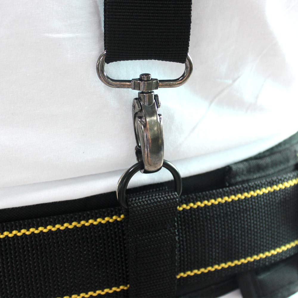2-Inch Padded Tool Belt with 4 D-Rings Heavy Duty Double Metal Roller Buckle Y477440