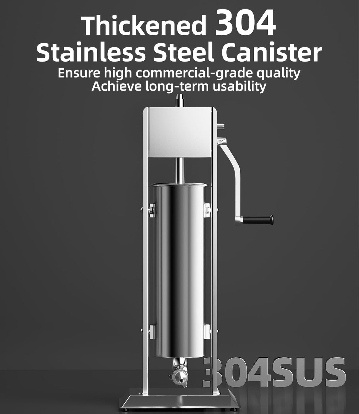 Manual Sausage Stuffer 15 Lb with 4 Stainless Steel Stuffing Tubes Z79912
