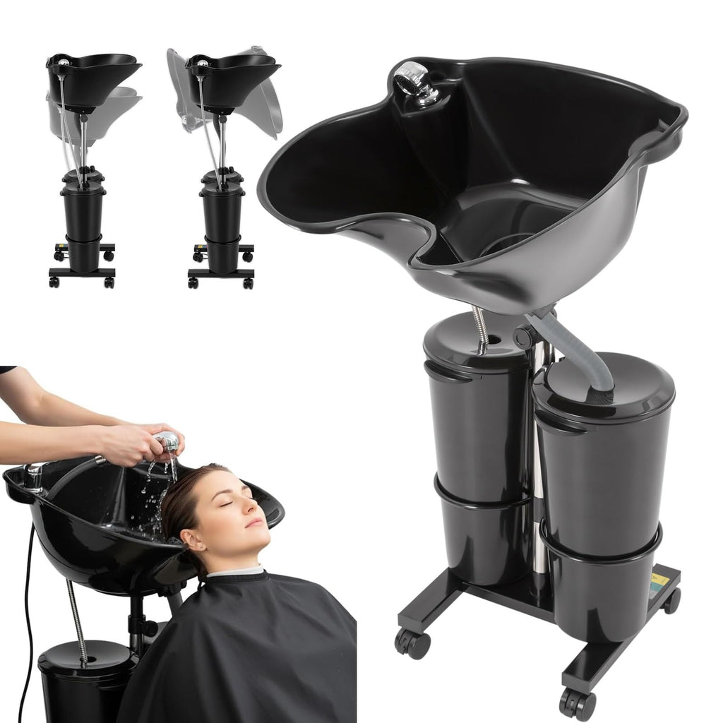 Portable Height Adjustable Shampoo Bowl with Electric Pump T66645