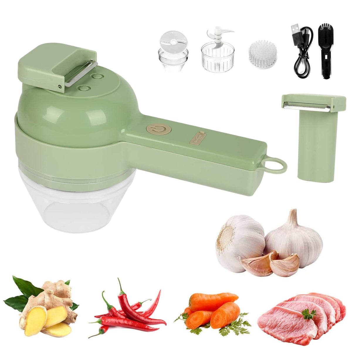 4 in 1 Handheld Electric Vegetable Cutter Set P994