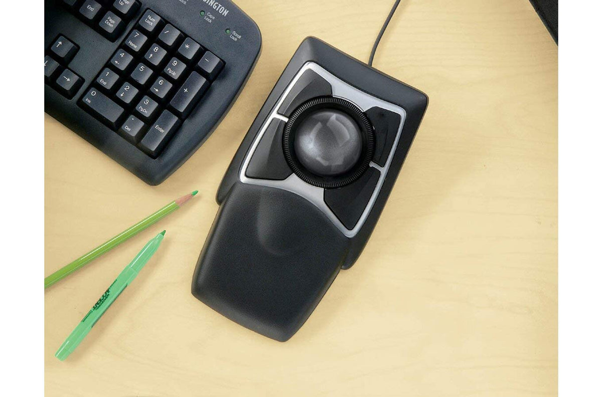 Black Silver Trackball Mouse Q141
