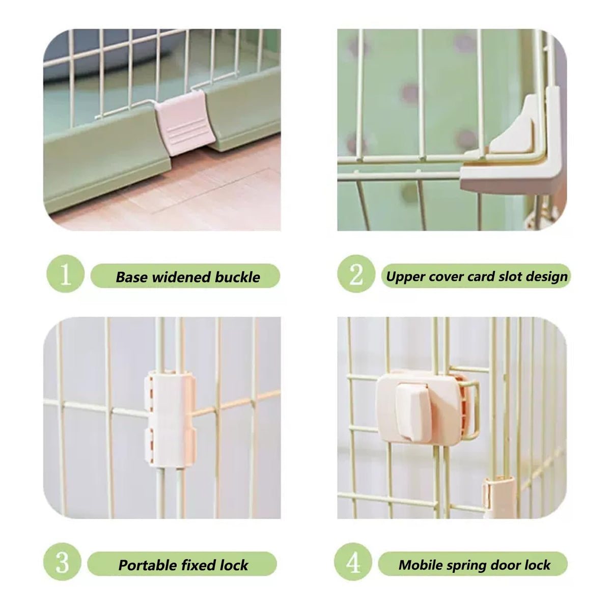 3/4-Tier Cat Cage Playpen with Hammock C919
