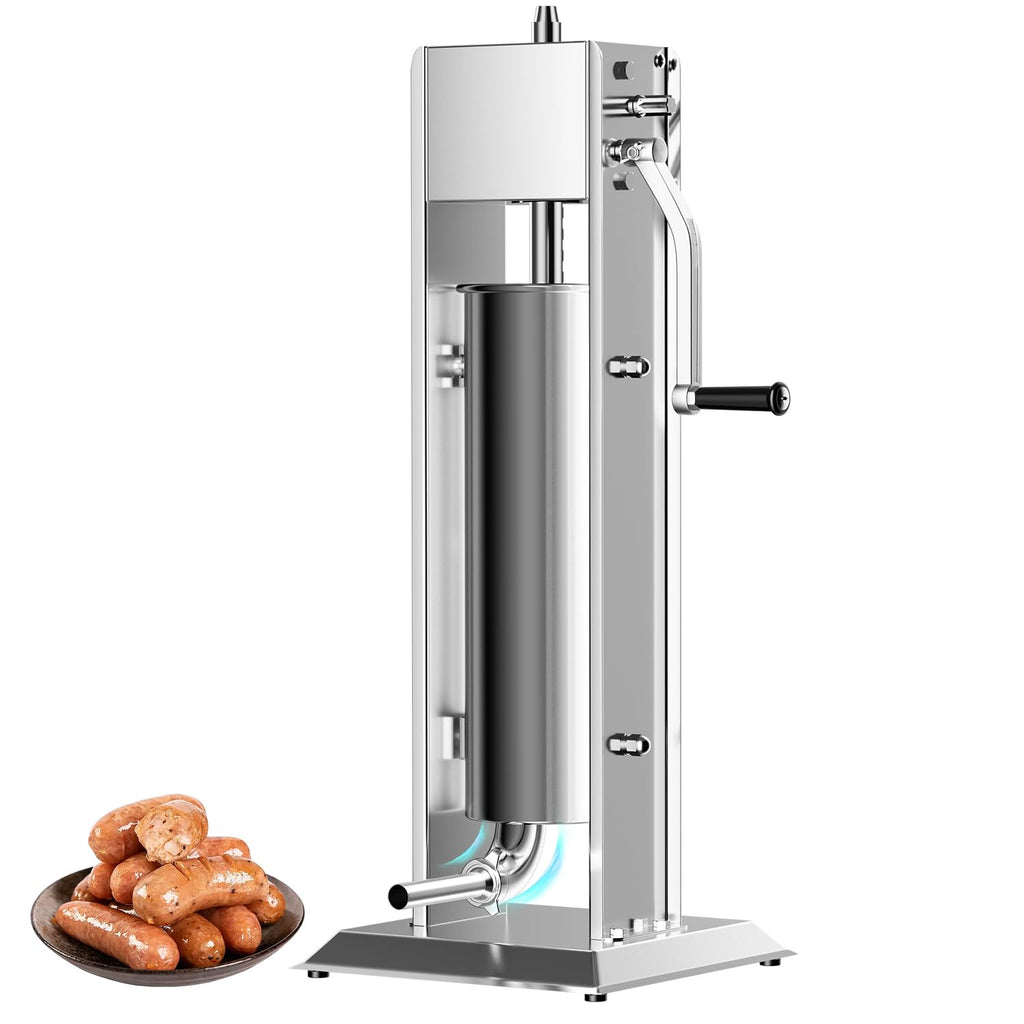 Manual Sausage Stuffer 15 Lb with 4 Stainless Steel Stuffing Tubes Z79912