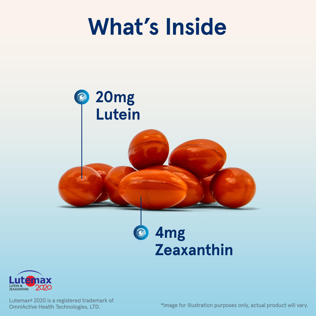 Lutein 20 mg with Zeaxanthin 120 Softgels H932