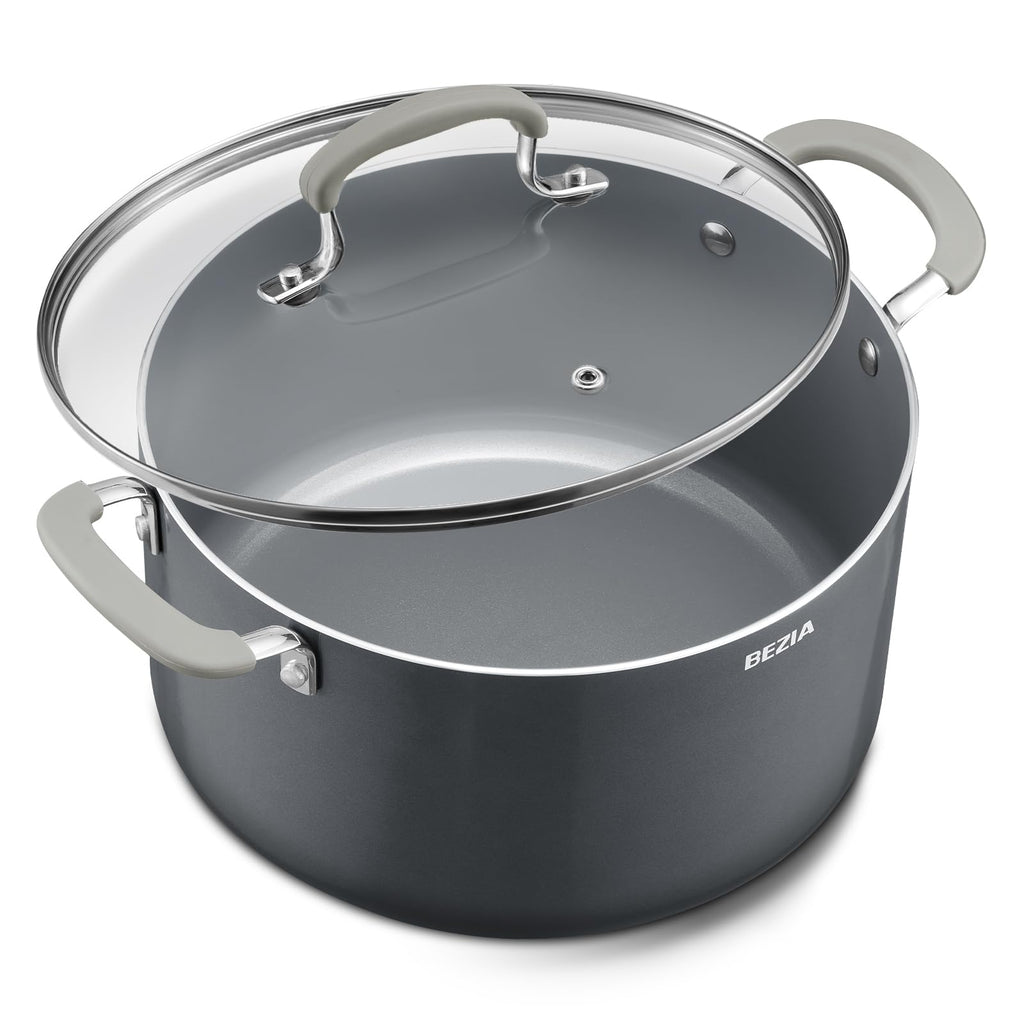 12QT Non Stick Ceramic Stock Pot with Lid J963