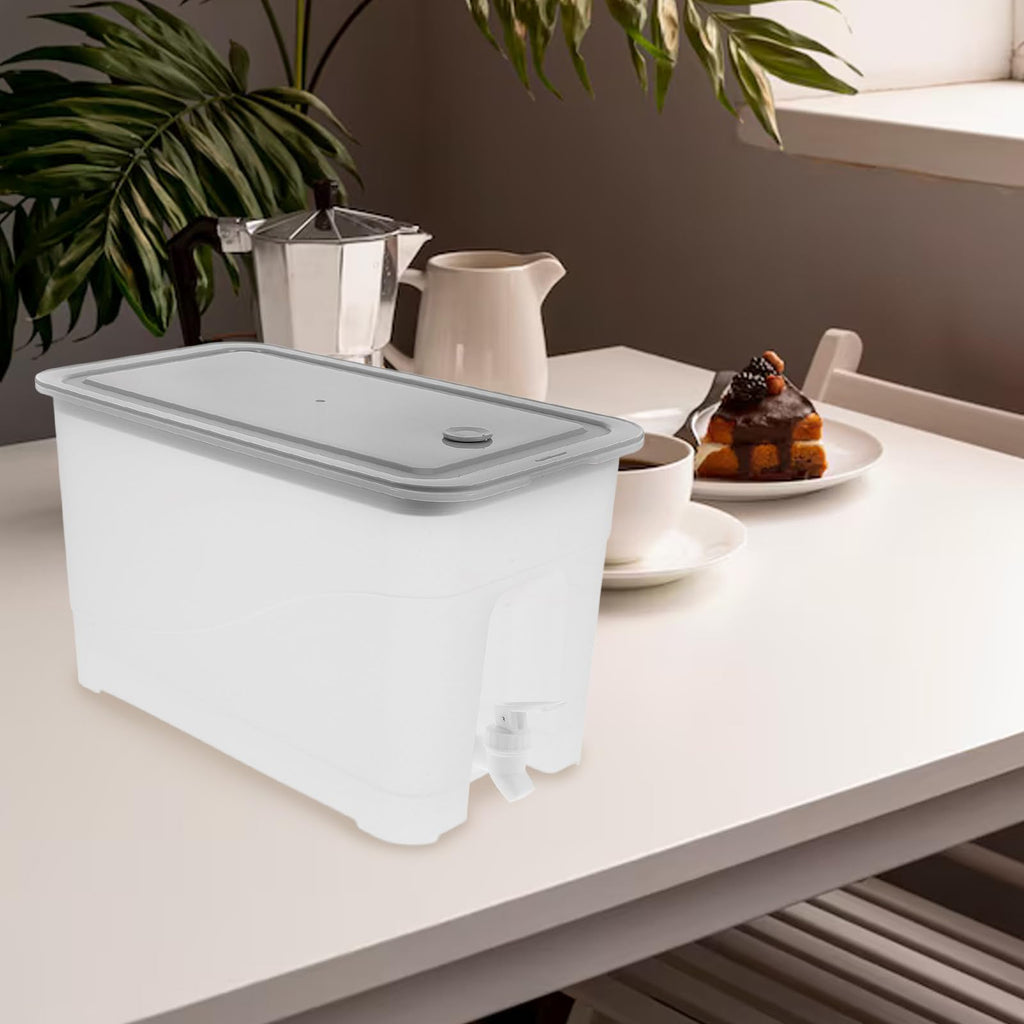 4L Cold Water Jug with Faucet Gray Plastic R7277