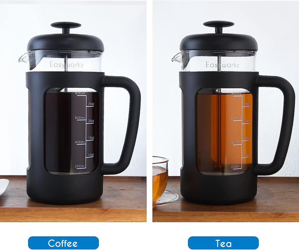 34 oz French Press Coffee Tea Maker with 10g Measuring Spoon Q630752