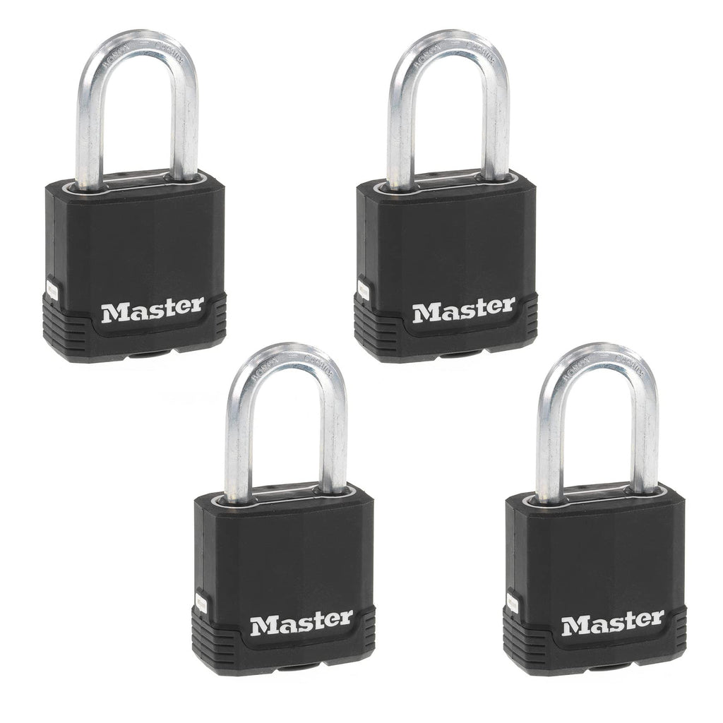 Heavy-Duty Keyed Outdoor Padlock 4-Pack I5457