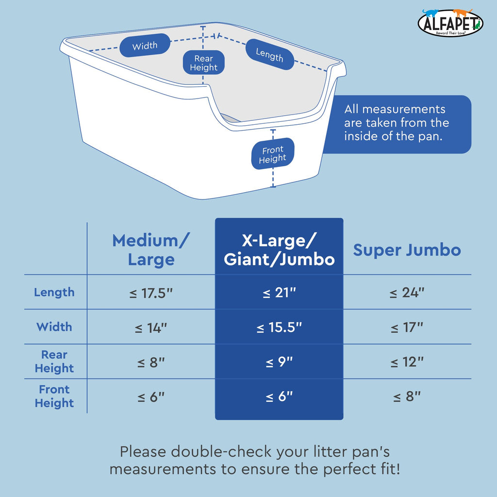 Jumbo 15 Count Pack of 5 Cat Litter Box Liners A135