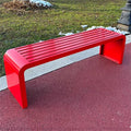 Alloy Stainless Steel Outdoor Bench Red 59" L x 16" W x 18" H V2183