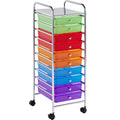 10 Drawer Rolling Cart with Locking Wheels N124