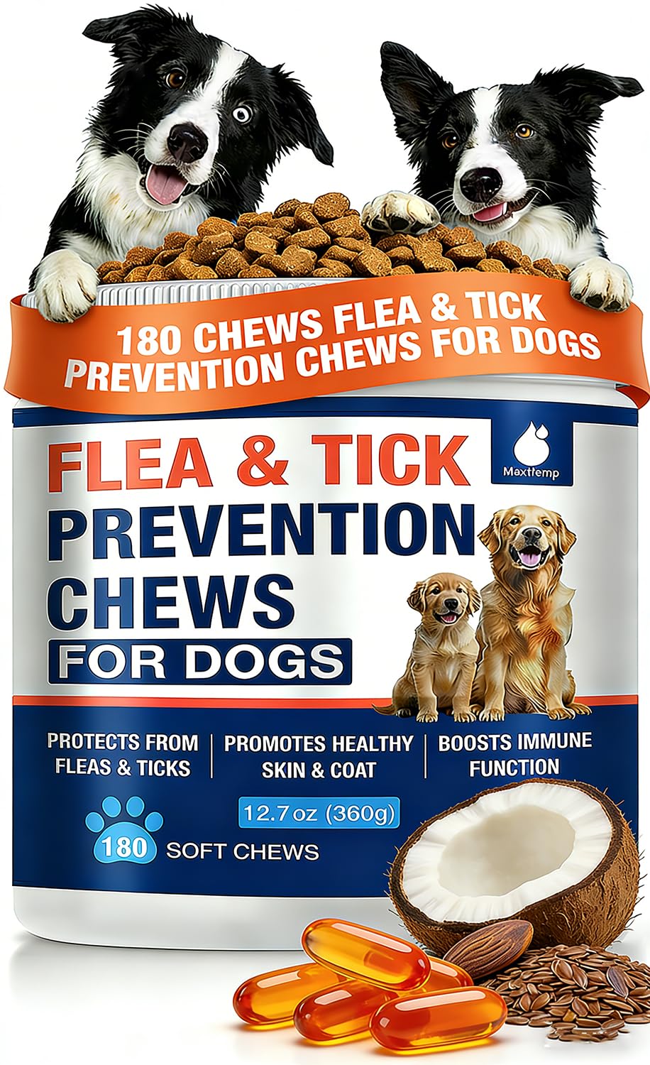 Natural Flea and Tick Prevention for Dogs Chewables Z637075