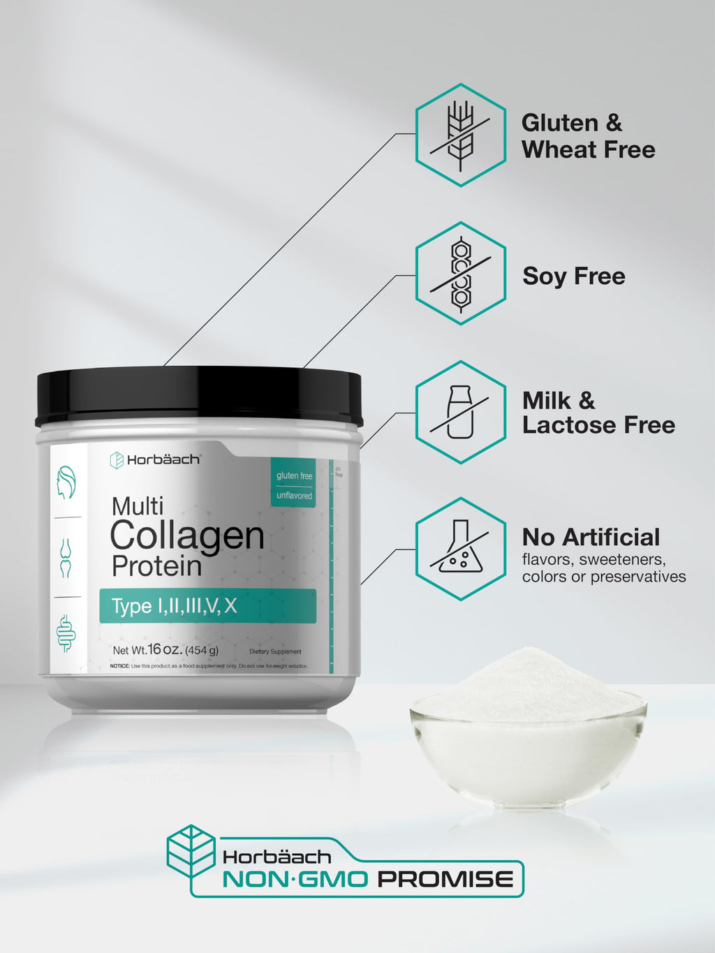 Multi Collagen Protein Powder 16 oz L963