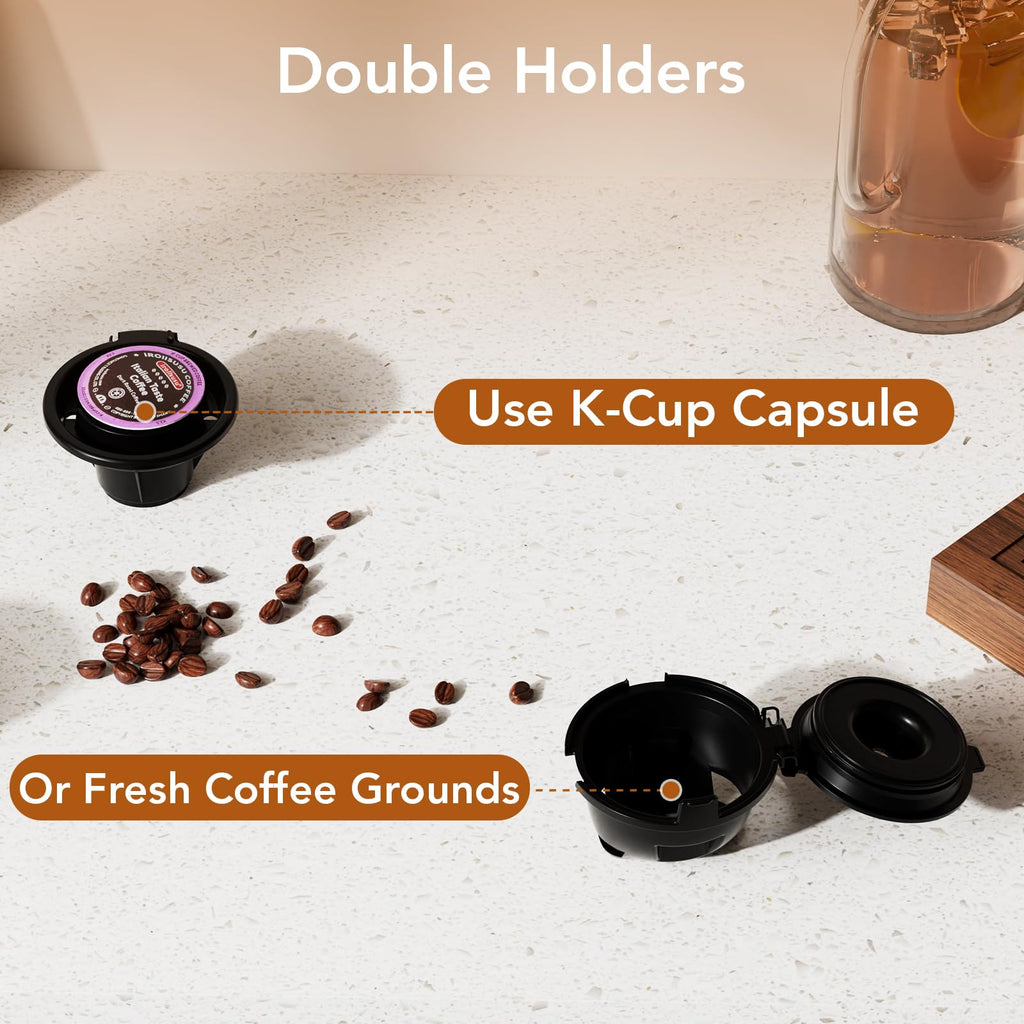 Black Single Serve Coffee Maker with 14 Oz Water Reservoir E644167