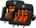 25" Heated Stadium Seats for Bleachers, 4.3" Extra Thick, Black 2PC I97936