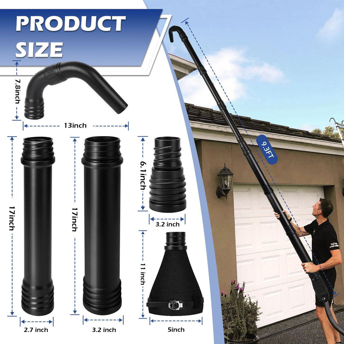 Universal Gutter Cleaning Tools for Leaf Blowers L4419