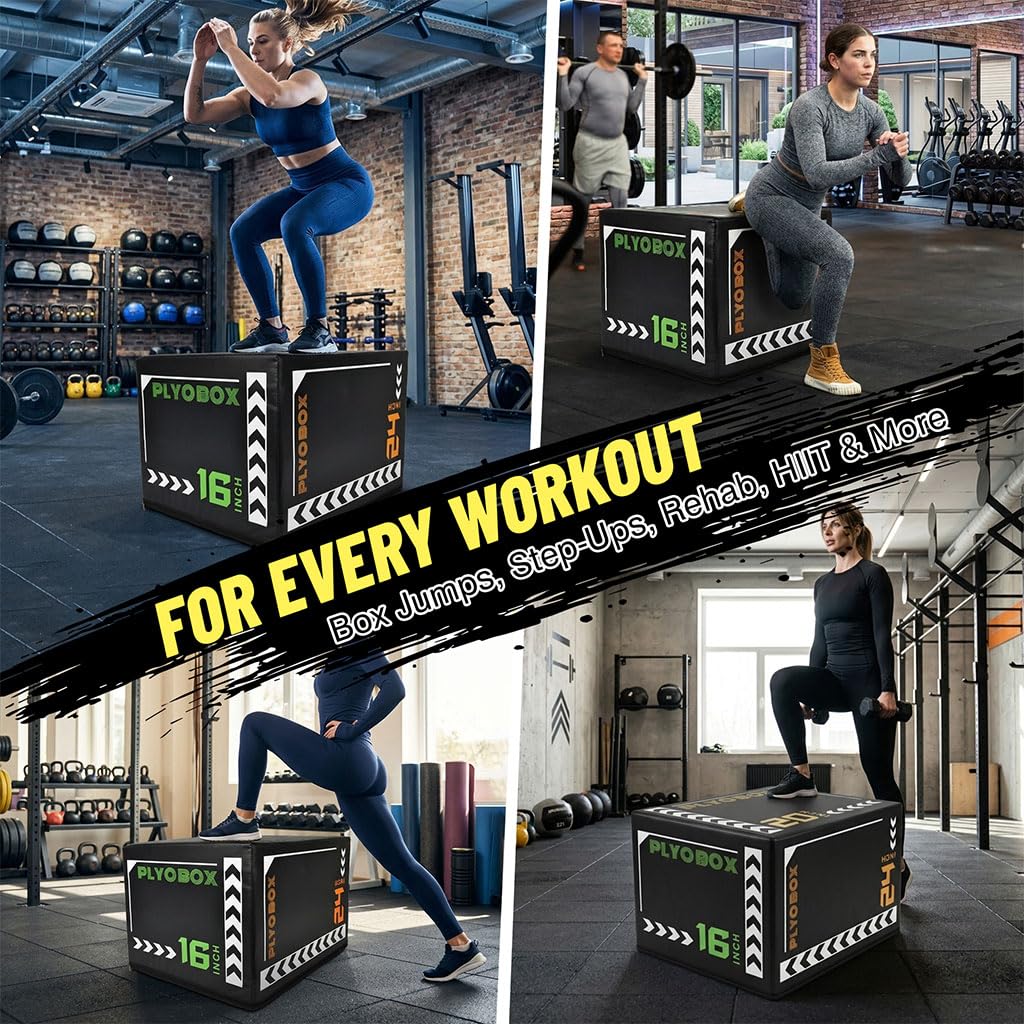 3-in-1 Foam Plyo Box with Non-Slip Cover H632335