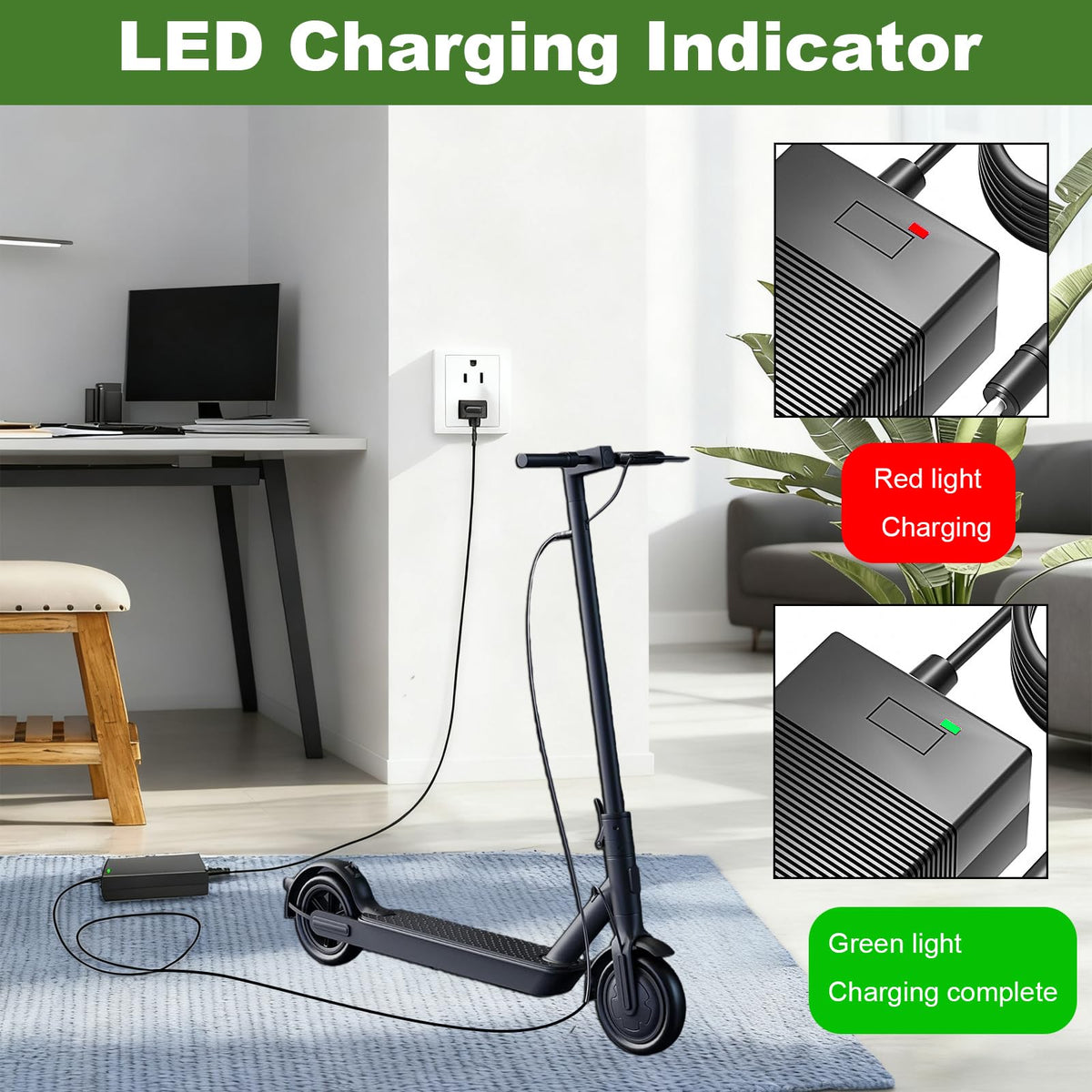 42V 2A Battery Charger Power Adapter Cord T898274