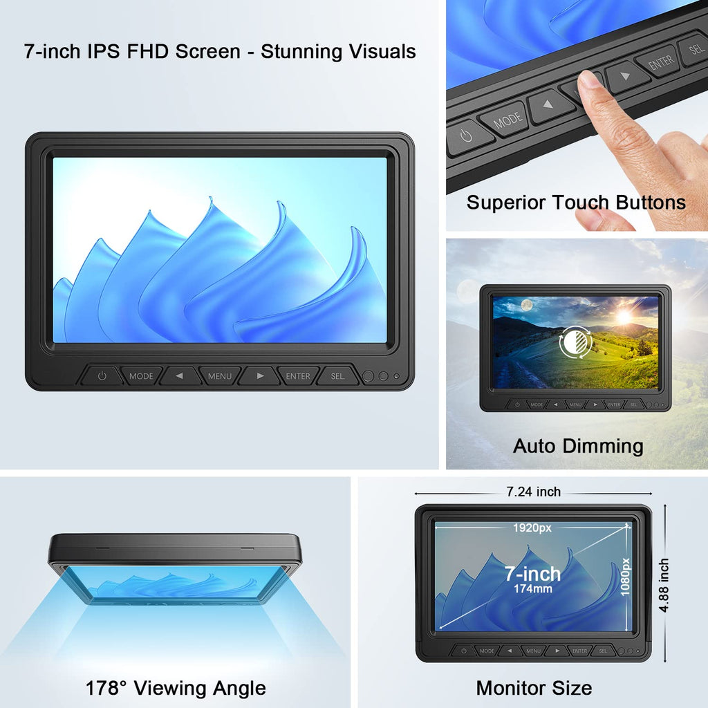 7" Wireless Backup Camera System J101797