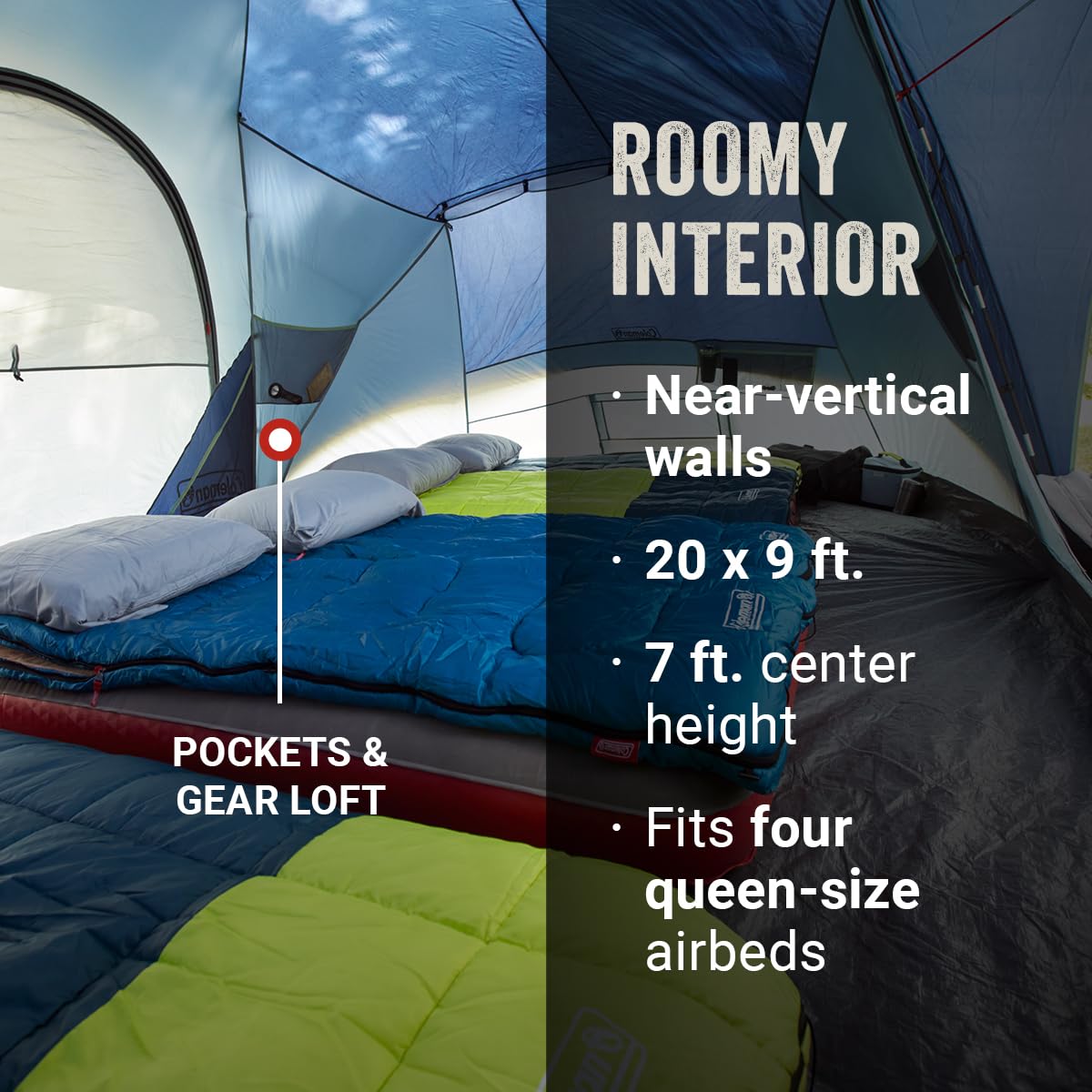 Large Family Tent with Rainfly & Carry Bag B79861