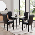 Black PU Leather Dining Chairs Set of 4 G9490
