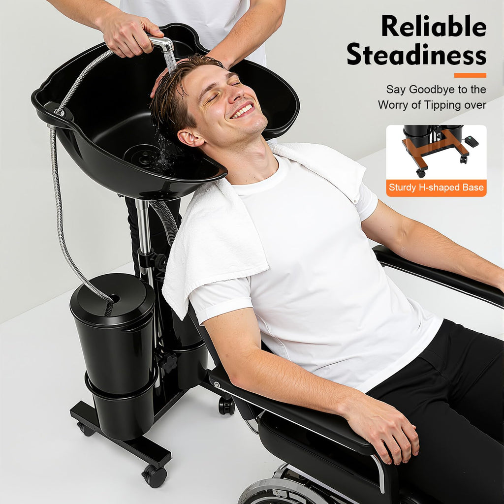 Portable Height Adjustable Shampoo Bowl with Electric Pump T66645