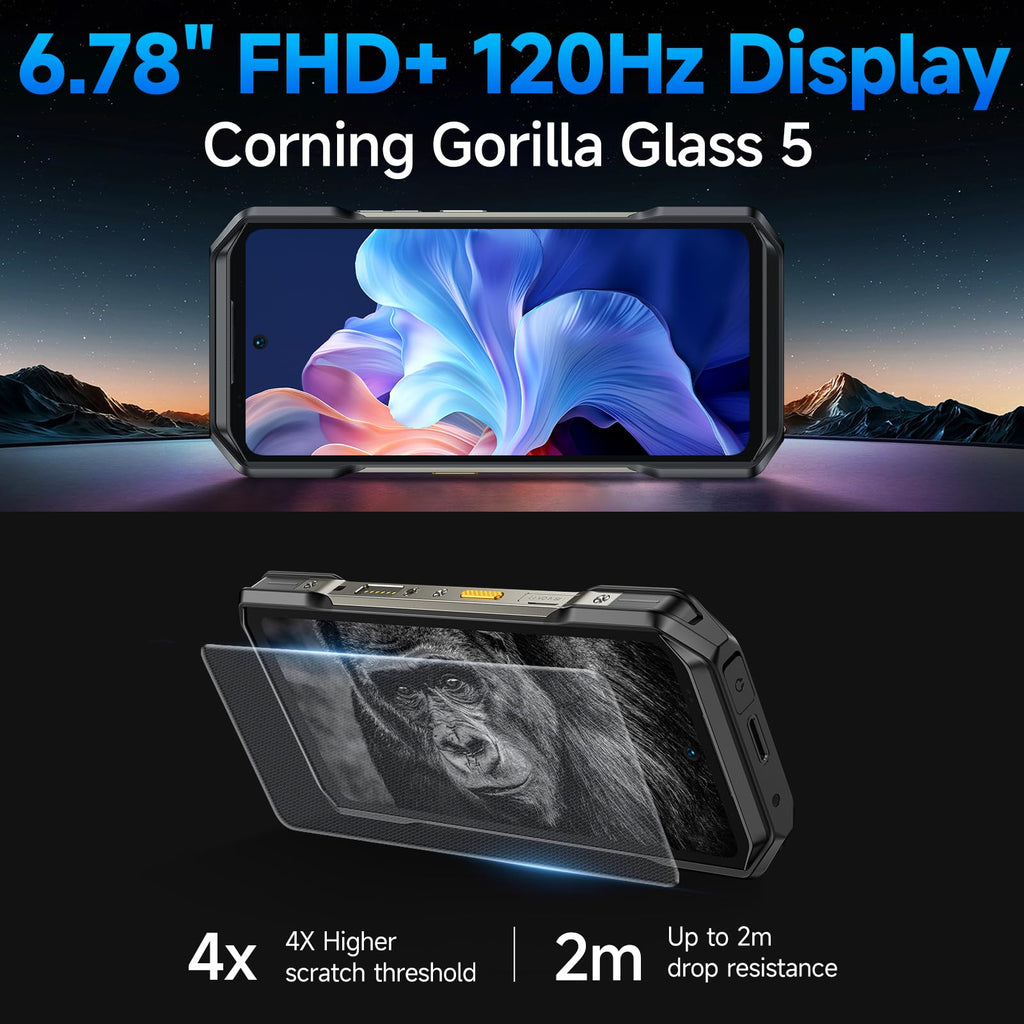 Rugged Smartphone Unlocked 64MP Night Vision 50MP Ultra-Wide Camera B514884