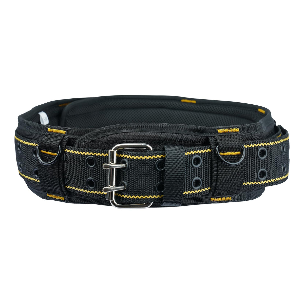 2-Inch Padded Tool Belt with 4 D-Rings Heavy Duty Double Metal Roller Buckle Y477440