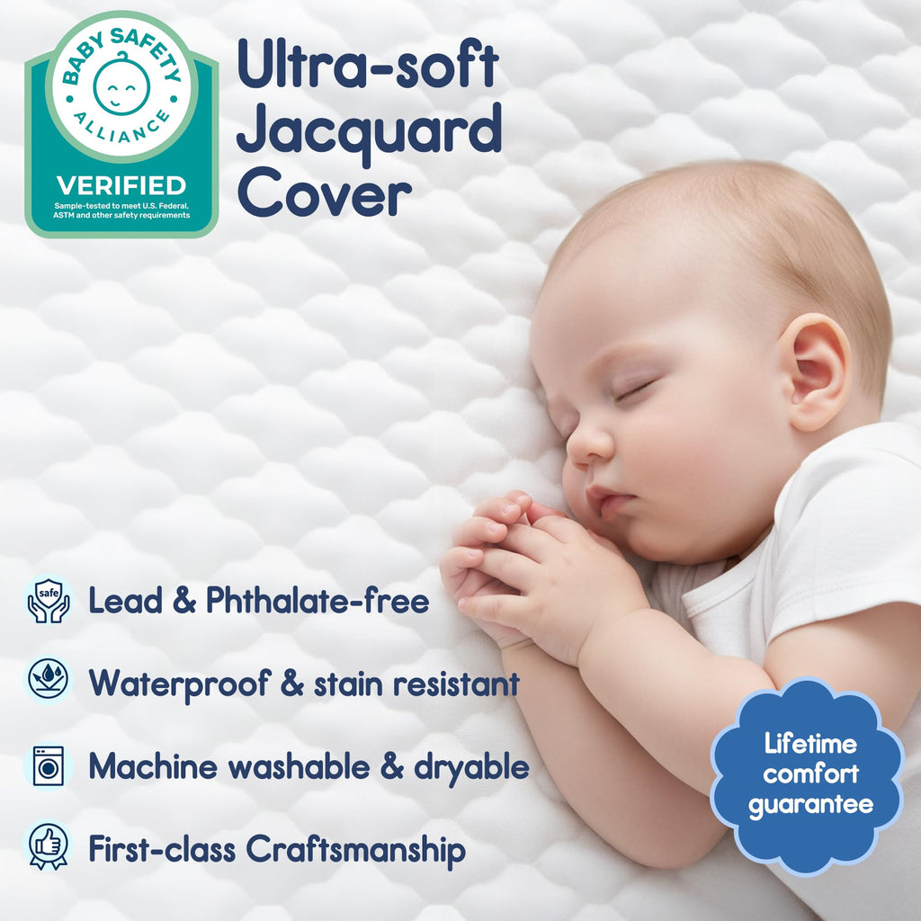 Waterproof Pack and Play Mattress 38"x26" White Z85138