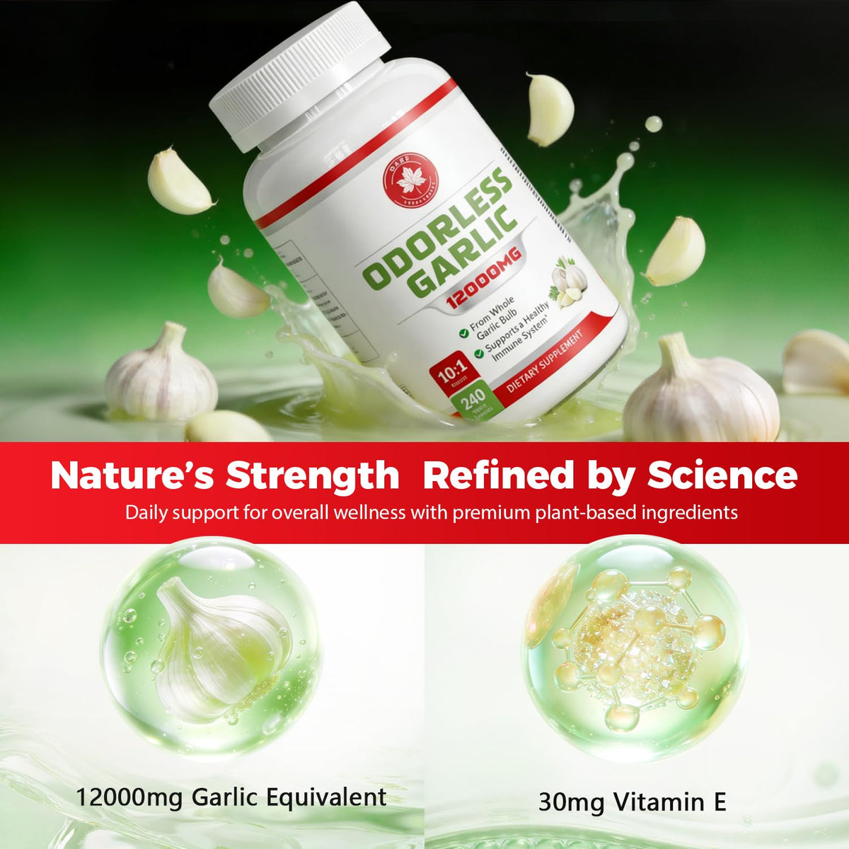 Odorless Aged Garlic Extract 12,000 mg 240 Veg Caps V234