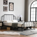 Black Full Size Metal Bed with Headboard and Footboard E85158