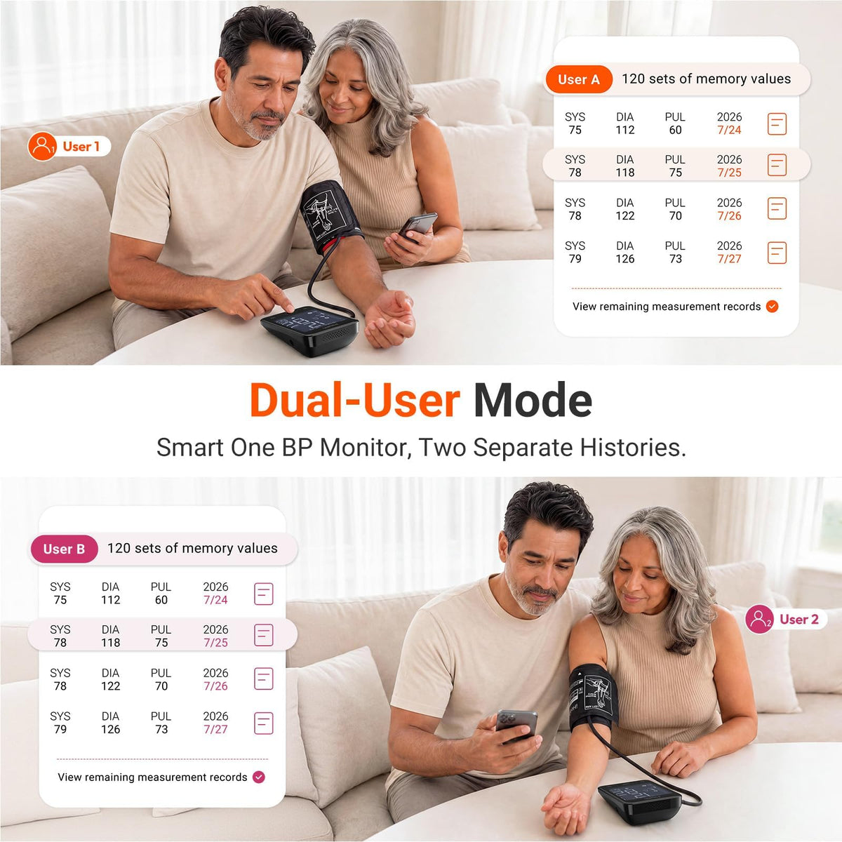 Bluetooth Upper Arm Blood Pressure Monitor with Large Cuff G33881