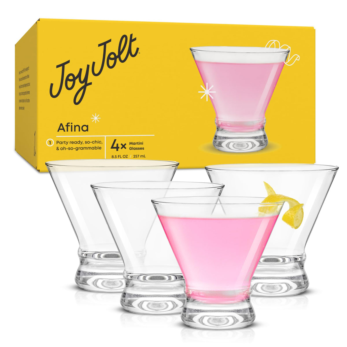 Stemless Martini Glasses Set of 4 S75543