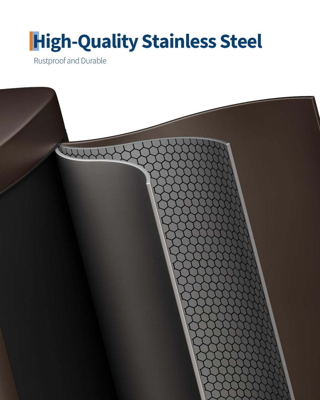 50L Stainless Steel Kitchen Step Trash Can with Soft-Close Lid N73608