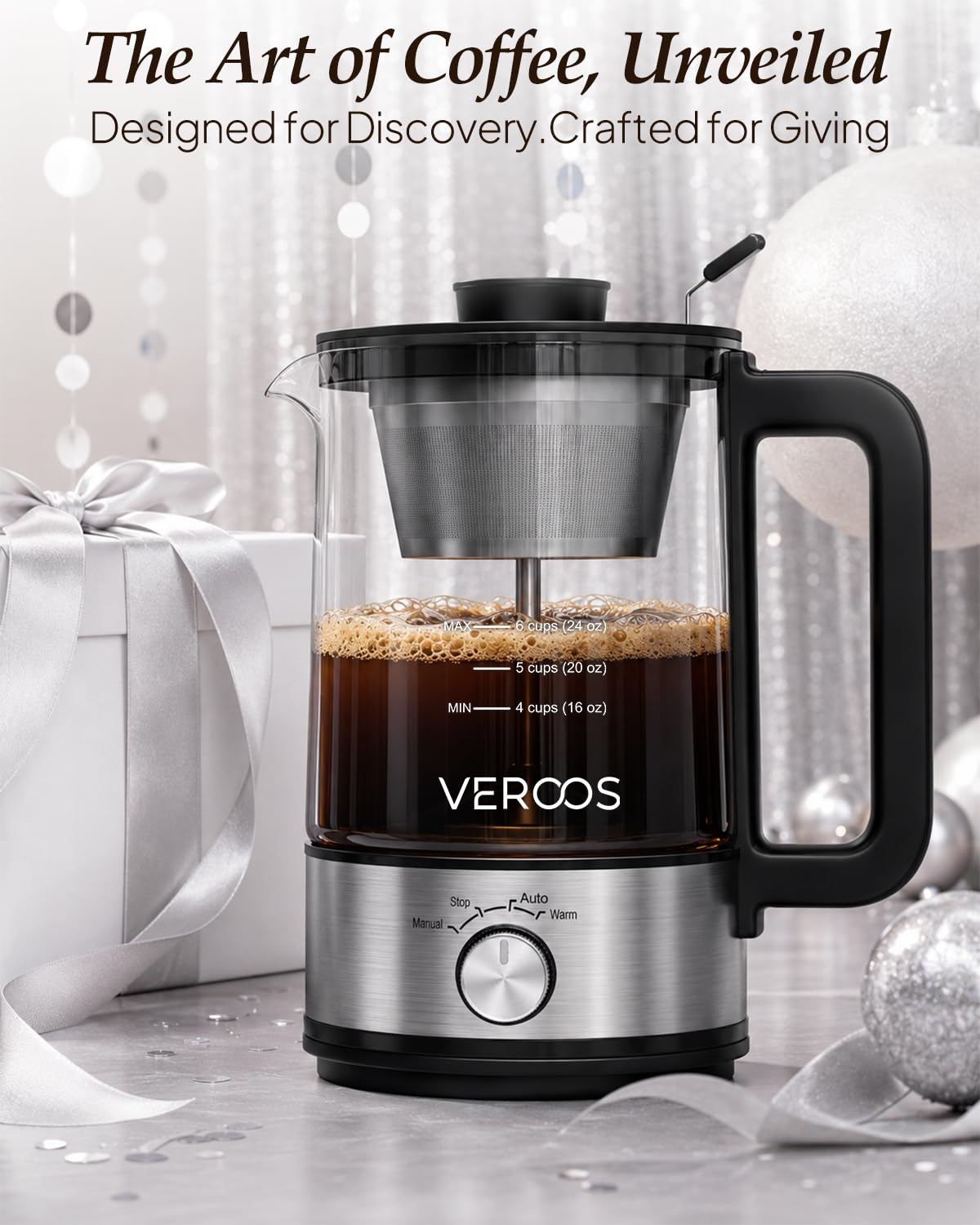 Electric 6-Cup Glass Percolator Coffee Pot Q745