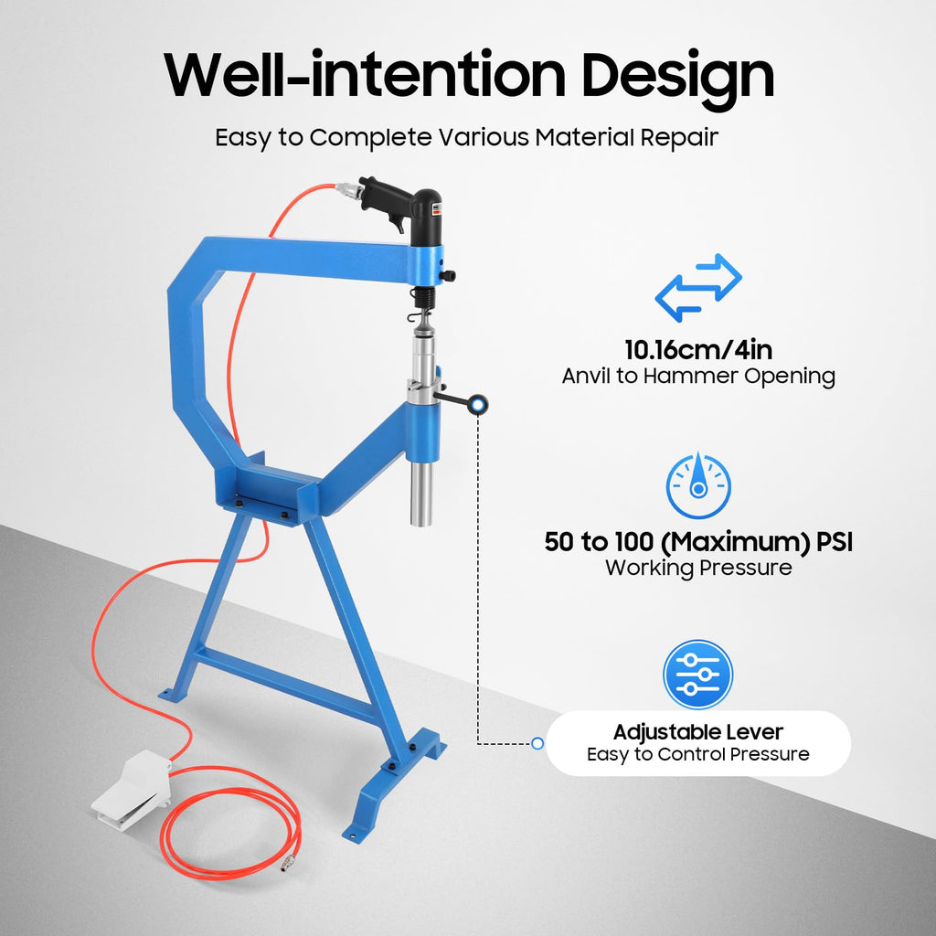 Pneumatic Planishing Hammer with 3 Anvils C726