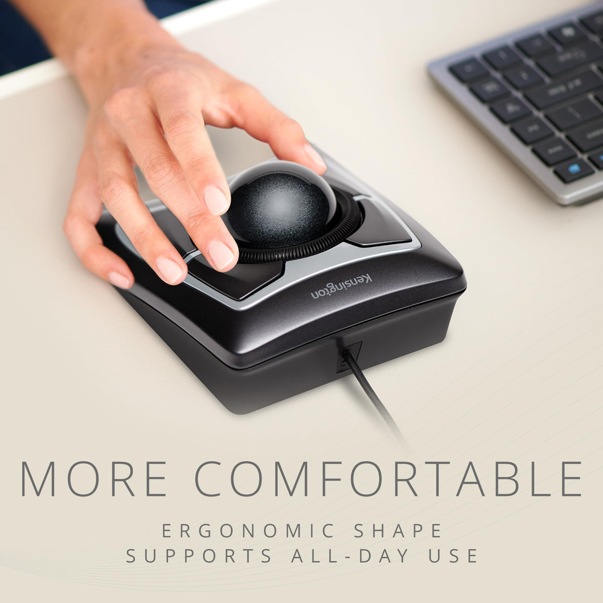 Black Silver Trackball Mouse Q141
