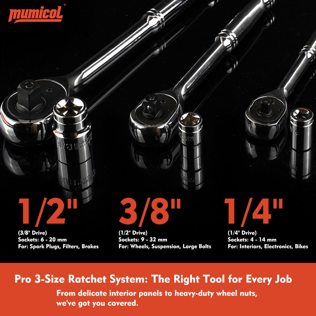 320-Pcs Mechanic Tool Set with 72-Tooth Ratchet R554