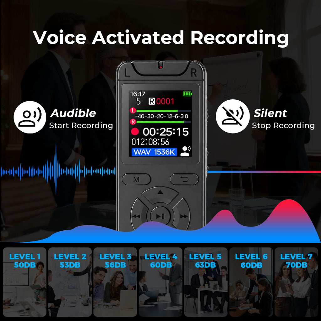 32GB Digital Voice Recorder with Playback F590037